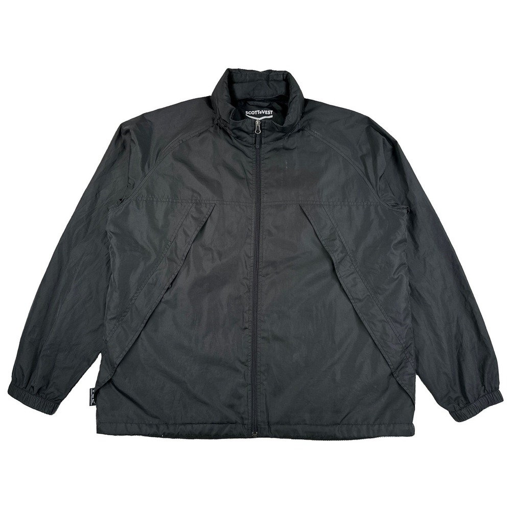 Scottevest TEC Apparel Multi Pocket Hooded Travel Jacket Men's XL Black